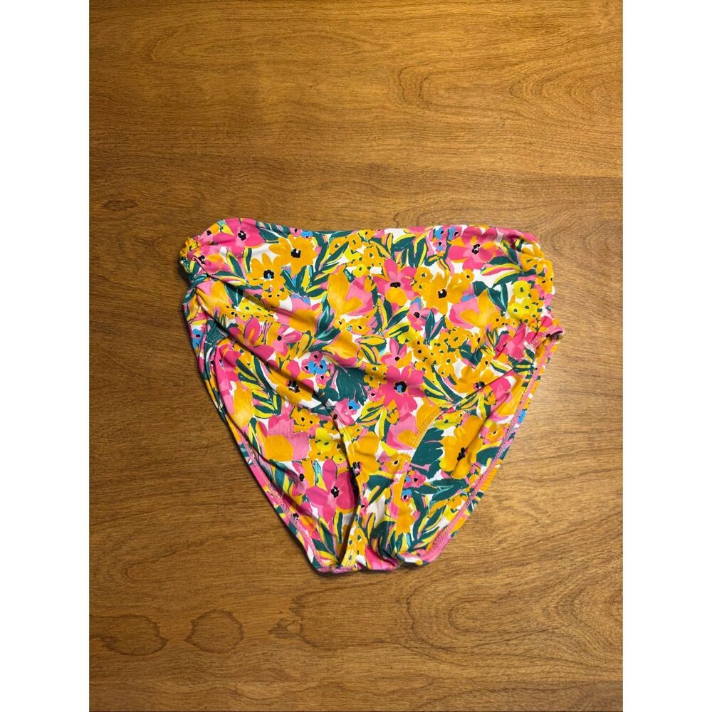 Anne Cole Womens Sunshine Floral High Waist Swim Bikini Bottom‎ Multicolor Large